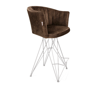 Полубарный стул SHT-ST42-1 / SHT-S66-1 (кофейный трюфель/хром лак) в Абакане