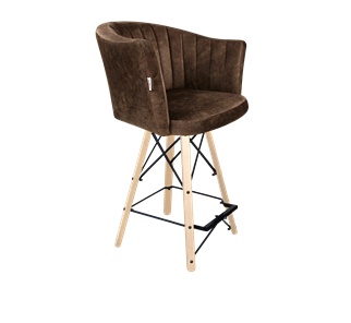 Полубарный стул SHT-ST42-1 / SHT-S80-1 (кофейный трюфель/прозрачный лак/черный) в Абакане