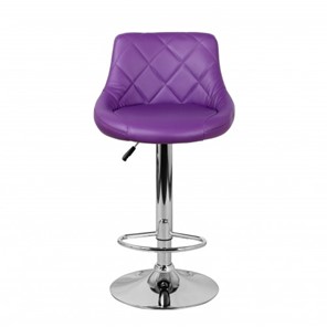 Барный стул Комфорт с мягкой спинкой WX-2396 экокожа фиолетовый в Абакане