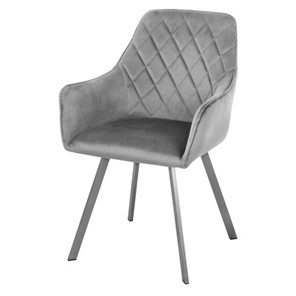 Кухонный мягкий стул-кресло Мадрид СРП-056 бриллиант Дрим серый в Абакане