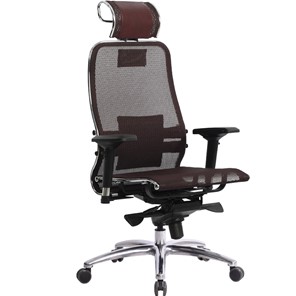 Кресло офисное Метта Samurai S-3.04, темно-бордовый в Абакане