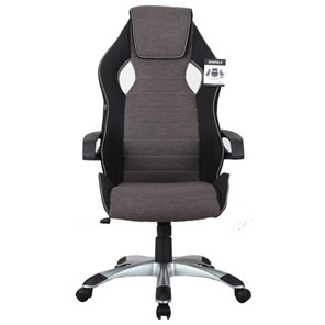 Офисное кресло Brabix Techno GM-002 (ткань, черное/серое, вставки белые) в Абакане