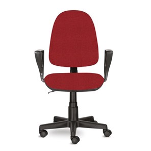 Офисное кресло Brabix Prestige Ergo MG-311 (регулируемая эргономичная спинка, ткань, красное) 532424 в Абакане