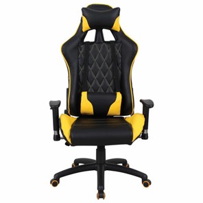 Компьютерное кресло Brabix GT Master GM-110 (две подушки, экокожа, черное/желтое) 531927 в Абакане