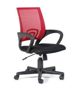 Офисное кресло CHAIRMAN 696 black Сетчатый акрил DW69 красный в Абакане