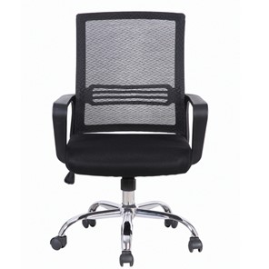 Офисное кресло Brabix Daily MG-317 (с подлокотниками, хром, черное) в Абакане