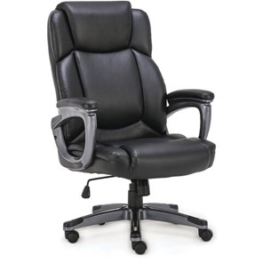 Кресло компьютерное Brabix Premium Favorite EX-577 (пружинный блок, рециклированная кожа, черное) 531934 в Абакане