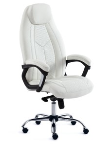 Кресло офисное BOSS Lux, кож/зам, белый, арт.15307 в Абакане