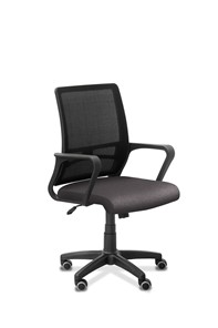 Офисное кресло для сотрудника Акцент, сетка YM/ткань Bahama / черная/серая в Абакане