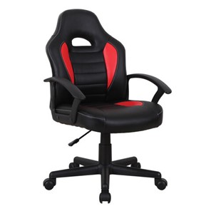 Кресло офисное BRABIX "Spark GM-201", экокожа, черное/красное, 532503 в Абакане
