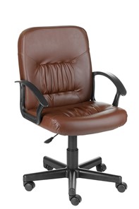 Офисное кресло Чат кожзам коричневый в Абакане
