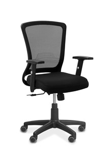 Кресло в офис Фьюжн, сетка/ткань TW / черная/черная в Абакане