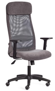 Кресло компьютерное PROFIT PLT флок/ткань, серый, 29/W-12, арт.20537 в Абакане
