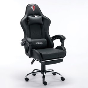 Офисное кресло RABIX "Dexter GM-135", подножка, две подушки, экокожа, черное, 532800 в Абакане