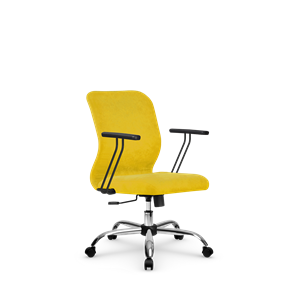 Кресло компьютерное SU-Mr-4/подл.109/осн.003  желтый в Абакане