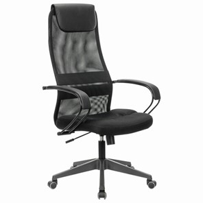 Офисное кресло Brabix Premium Stalker EX-608 PL (ткань-сетка/кожзам, черное) в Абакане