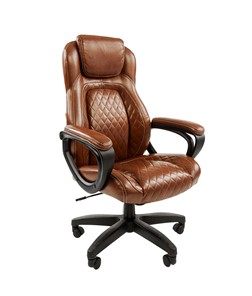 Офисное кресло CHAIRMAN 432, экокожа, цвет коричневый в Абакане