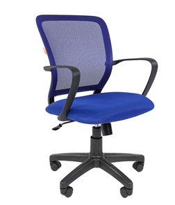 Компьютерное кресло CHAIRMAN 698 black TW-05, ткань, цвет синий в Абакане