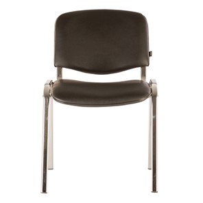 Офисный стул Brabix Iso CF-001 (хромированный каркас, кожзам черный) 531424 в Абакане
