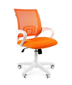 Компьютерное кресло CHAIRMAN 696 white, ткань, цвет оранжевый в Абакане