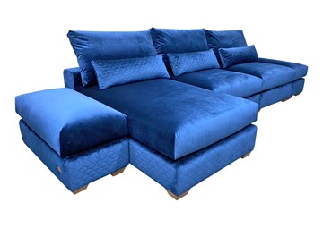 Угловой диван V-10-M ДУ (ПУФ2+Д4+ПС+ПС+ПУФ2), Memory foam в Абакане