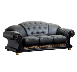 Прямой диван Versace (3-х местный) black в Абакане