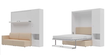 Диван Кровать-трансформер Smart (КД 1400+ШП), шкаф правый, левый подлокотник в Абакане