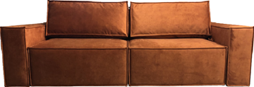 Прямой диван Лофт БЛ2-БП2 (Ремни/Еврокнижка) в Абакане