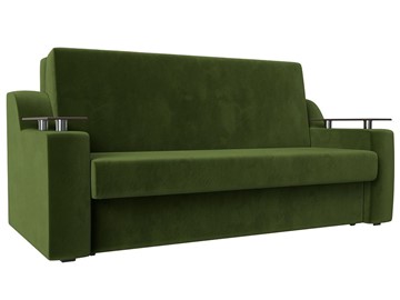 Прямой диван Сенатор Аккордеон 160, Зеленый (Микровельвет) в Абакане