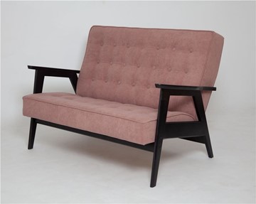 Прямой диван Ретро, двухместный (венге / RS 12 - розовый) в Абакане
