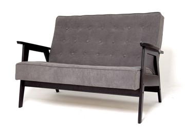 Прямой диван Ретро, двухместный (венге / RS 15 - темно-серый) в Абакане