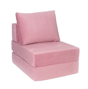 Бескаркасное кресло-кровать Окта, велюр пыльная роза в Абакане