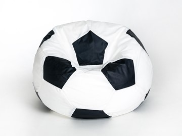Кресло-мешок Мяч малый, бело-черный в Абакане