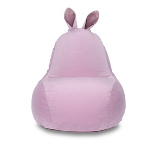 Кресло-игрушка Зайка (короткие уши), розовый в Абакане
