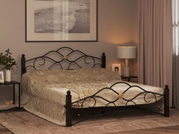 Кровать двуспальная Гарда 3, 160х200, черная в Абакане