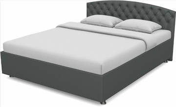 Спальная кровать Пальмира 1600 с основанием (Nitro Grey) в Абакане