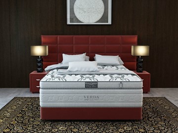 Кровать в спальню Chocolate/Podium M 160х200, Микровелюр (Manhattan Гранатовый) в Абакане