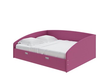Кровать спальная Bono 160х200, Рогожка (Savana Berry) в Абакане