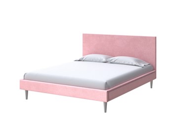 Кровать 2-спальная Claro 160х200, Велюр (Casa Жемчужно-розовый) в Абакане