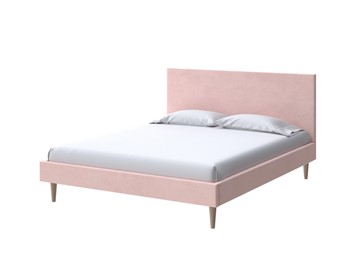 Кровать двуспальная Claro 160х200, Велюр (Ultra Розовый мусс) в Абакане
