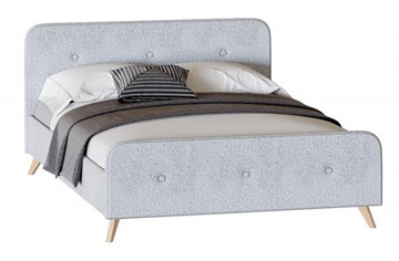 Кровать 2-х спальная Сиерра 1600 (с подъемным механизмом и коробом) Аура серый в Абакане