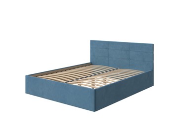 Кровать в спальню Vector Plus 160х200, Велюр (Monopoly Прованский синий (792)) в Абакане