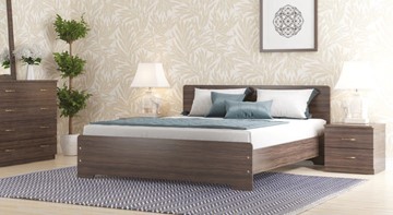 Спальная кровать СВ-Стиль Золушка, 140х200 с основанием, венге в Абакане