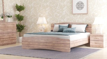 Спальная кровать СВ-Стиль Лира, 160х200 с основанием, сонома в Абакане