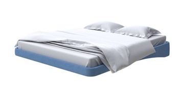 Парящая кровать 2-спальная 160х200, Рогожка (Тетра Голубой) в Абакане