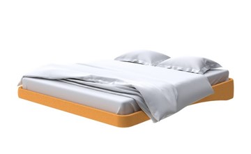 Парящая кровать 2-спальная 180х200, Велюр (Scandi Cotton 18 Шафран) в Абакане
