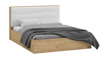 Двуспальная кровать с механизмом Миранда тип 1 (Дуб крафт золотой/Белый глянец) в Абакане