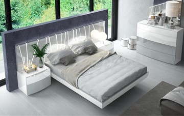 Кровать 1.5-спальная 606 VANESSA со светодиодной подсветкой (160х200) в Абакане