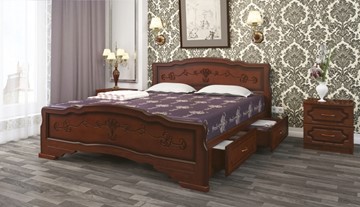 Кровать с выкатными ящиками Карина-6 (Орех) 180х200 в Абакане