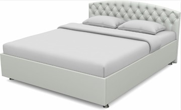 Кровать 2-х спальная Пальмира 1600 с основанием (Nitro White) в Абакане